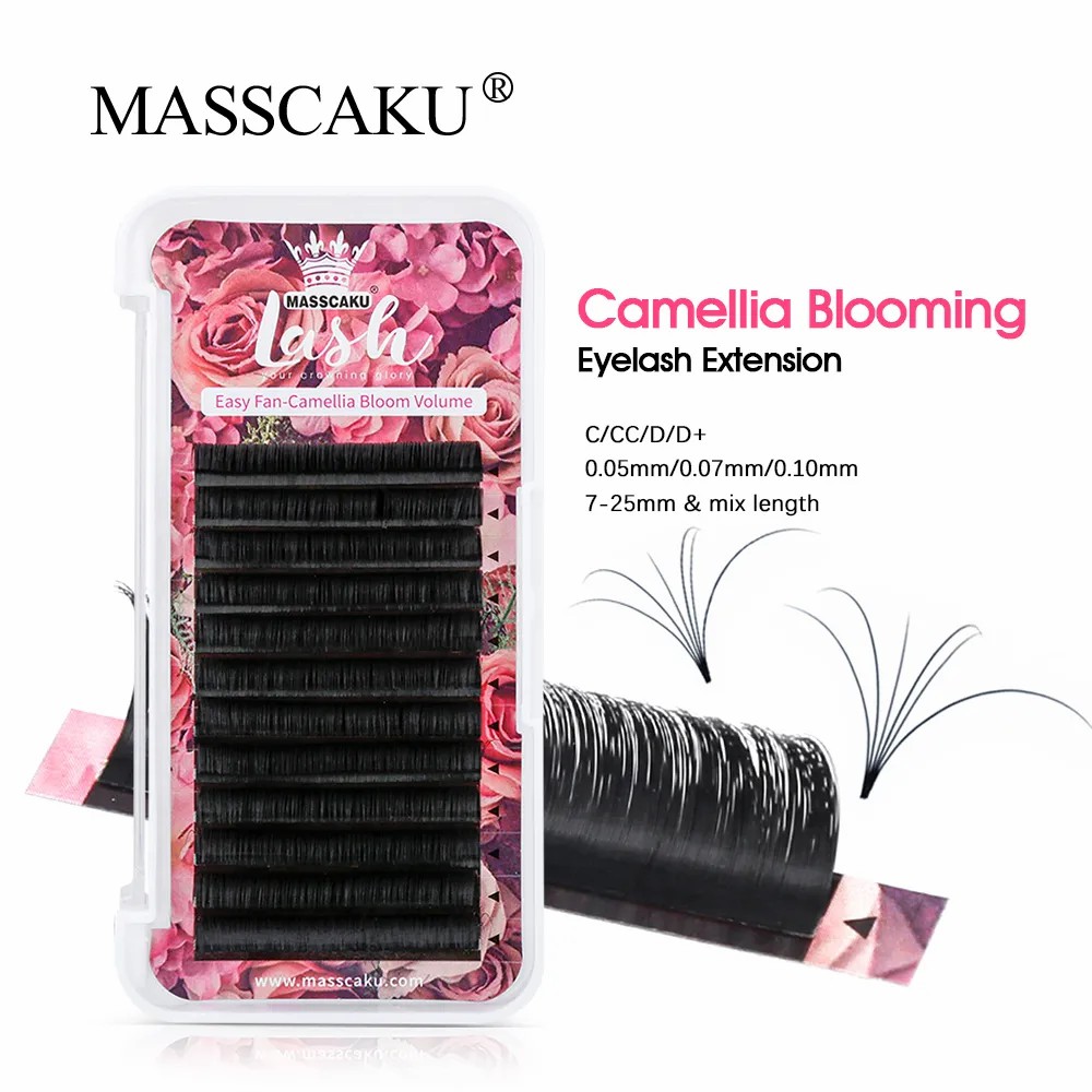 Eyelash Extension Human Hair - MASSCAKU Cílios Postiços de Volume Mega