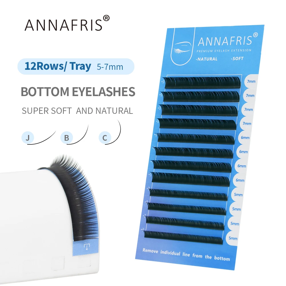 Eyelash Extension Human Hair - Annafris cílios inferiores 5-7mm mix individual