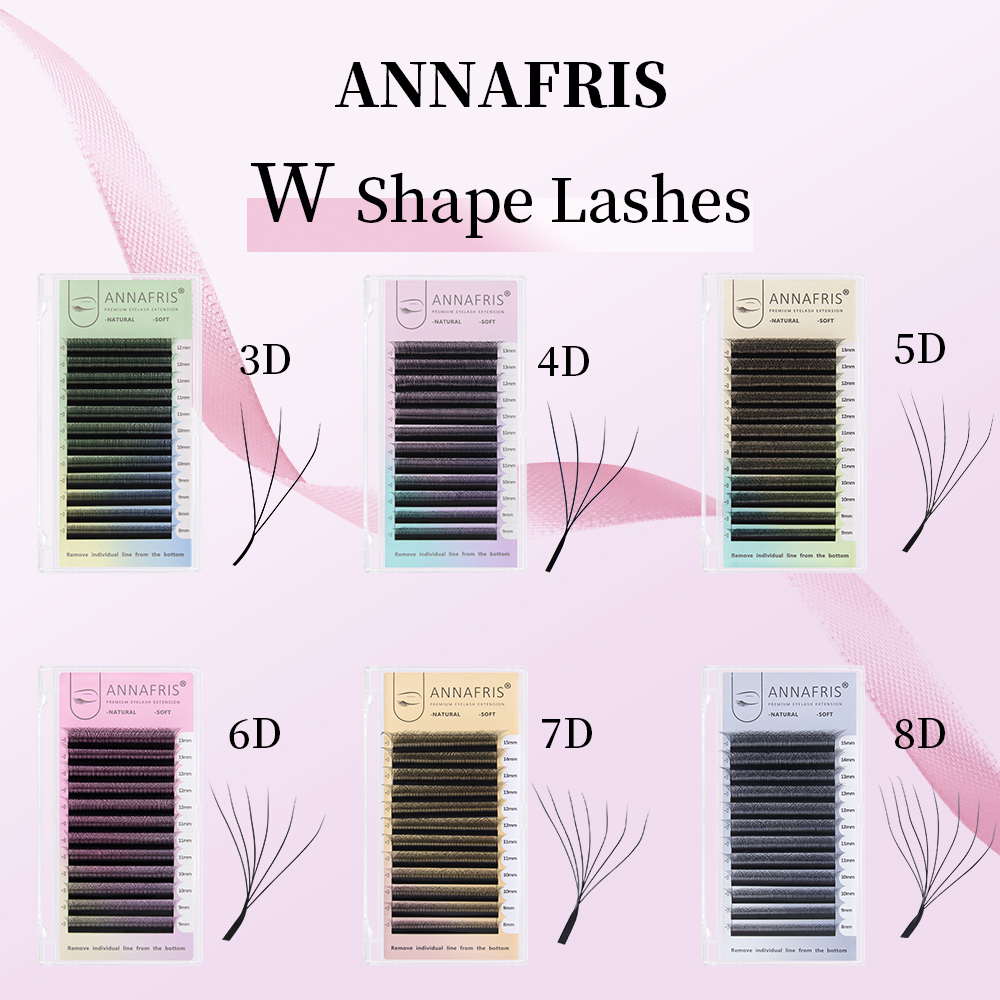 Eyelash Extension Human Hair - Annafris volume pré-fabricado ventilador yy 3d