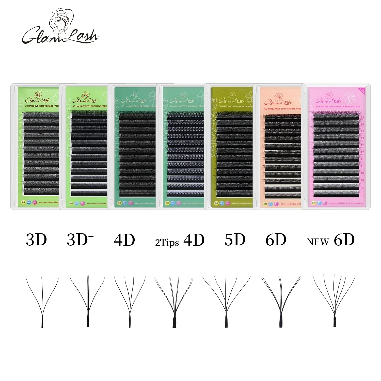 Eyelash Extension Human Hair - Glamlash w forma flor 3d 4d