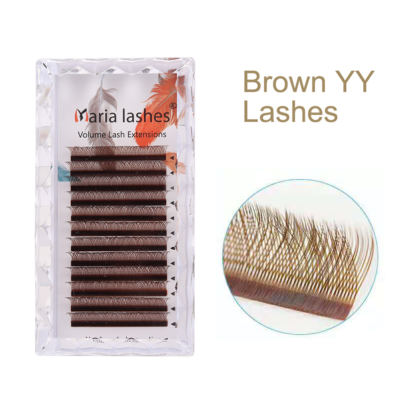 Eyelash Extension Human Hair - Maria marrom yy em forma de