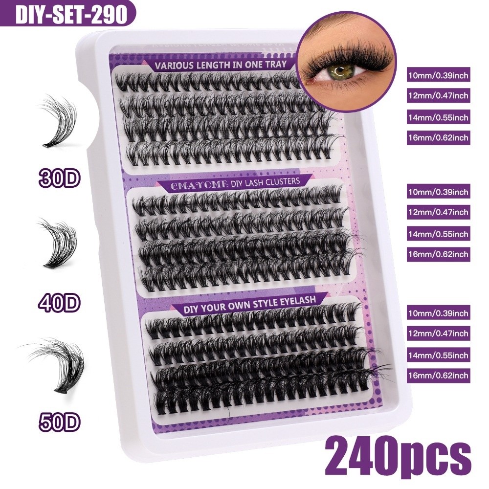 Eyelash Extension Kits - Cílios Postiços com Aparência Natural, Estilo