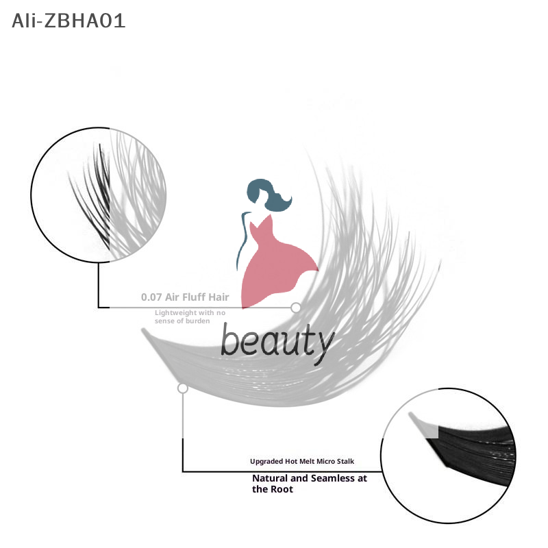 Eyelash Extension Kits - Cílios Postiços 3D Faux Mink, Extensão