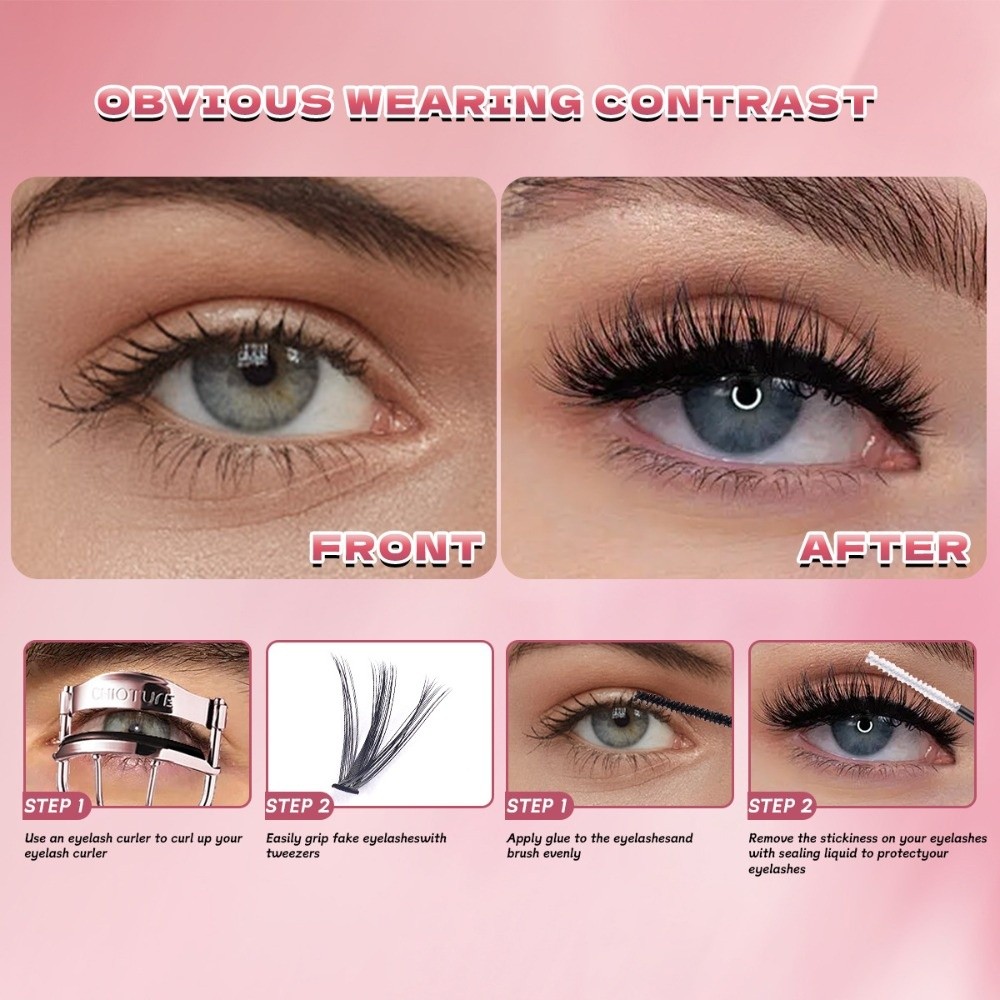 Cílios Postiços de 8-16mm de C - Eyelash Extension Kits avaliação e preço