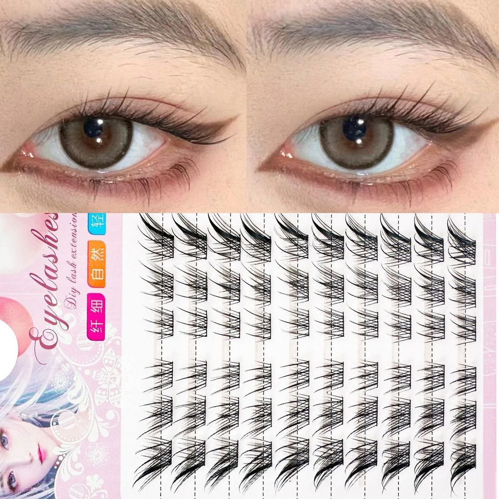 3d gato olho clusters cílios n - Eyelash Extension Human Hair avaliação e preço