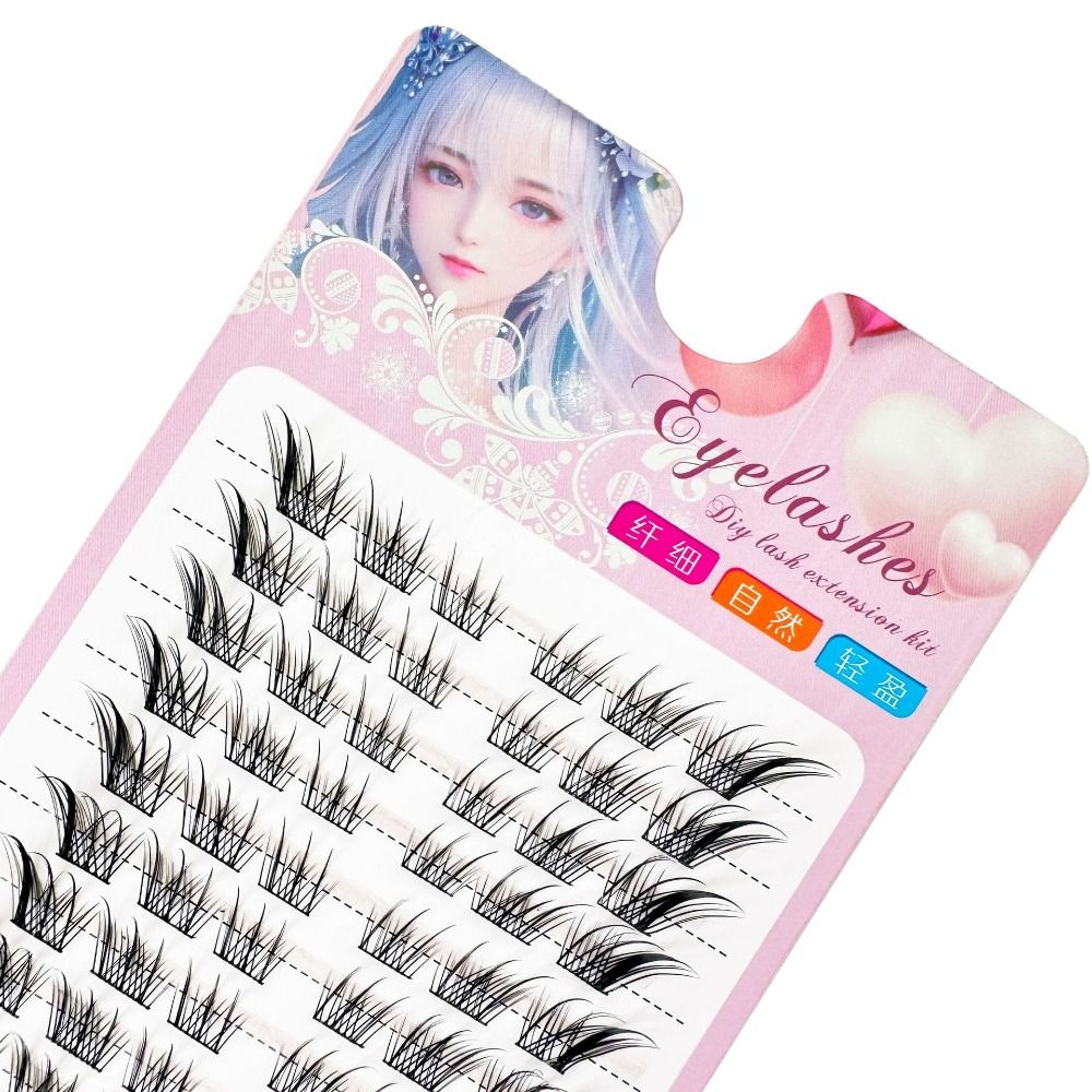 3d gato olho clusters cílios n - Eyelash Extension Human Hair avaliação e preço