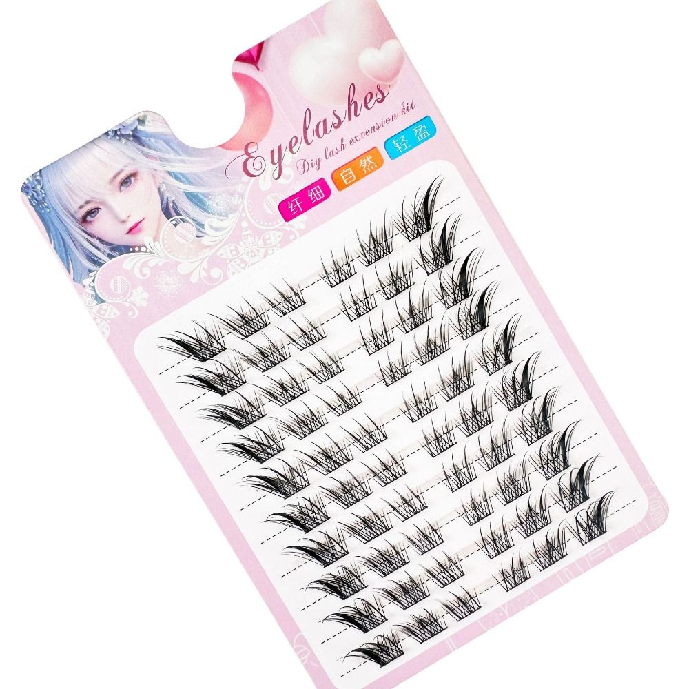 3d gato olho clusters cílios n - Eyelash Extension Human Hair avaliação e preço